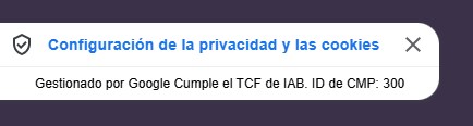 Cartel de cookies Google